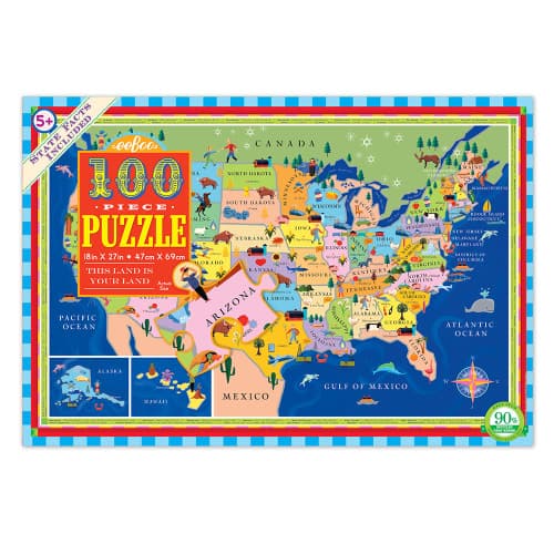 eeBoo - This Land Is Your Land 100 Piece