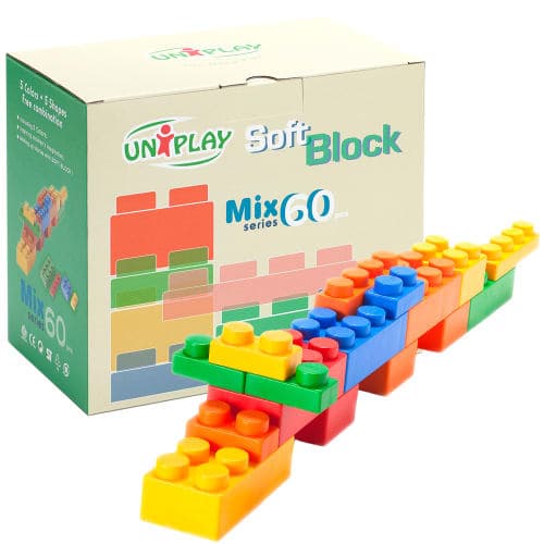 Greenbean - Jumbo Soft Blocks - Mixed - 60pcs - Box