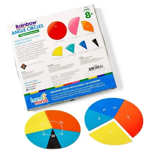 Hand2Mind - Rainbow⢠Angle Circles - Angle Teaching Mangetic Demo Set