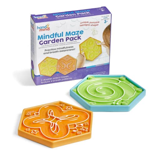 Hand2Mind - Mindful Maze Garden Pack - Breathing & Mindfulness Tool for Kids