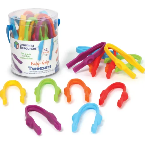Learning Resources - Easy-Grip Tweezers - Set of 12